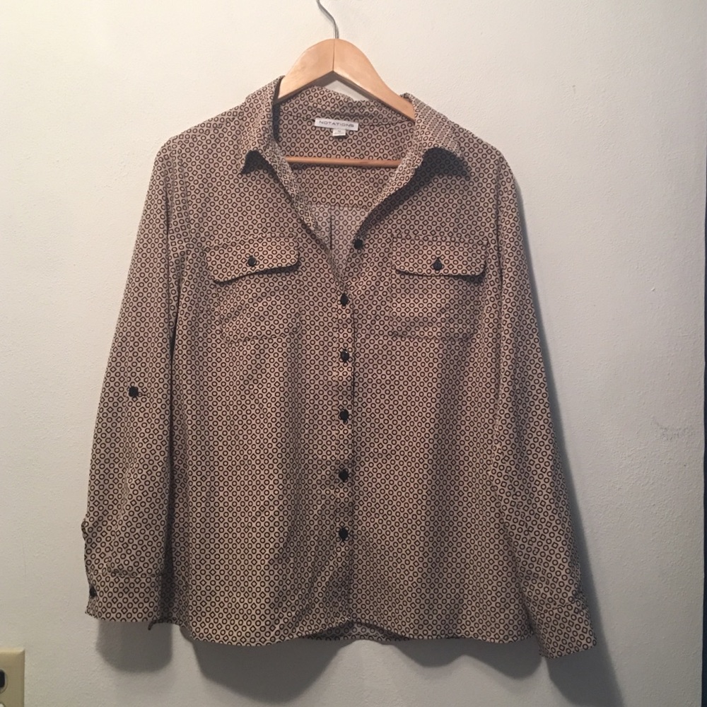 Notations Button Up Blouse